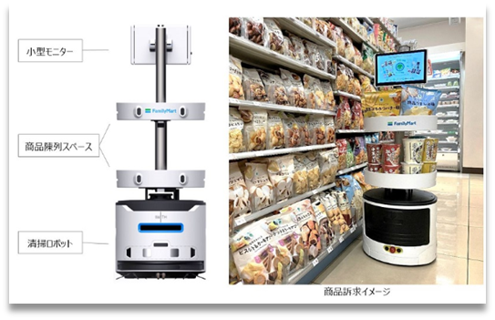 販促機能を搭載した室内業務用清掃ロボットをファミリーマート1100店舗へ導入