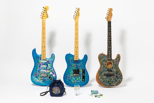 1960年代の“フラワーパワー”のスピリットを纏ったコレクション【Fender(R) Blue Flower Collection】6月25日（水）販売開始