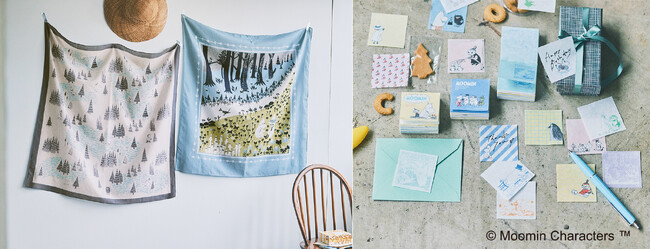 300枚ぜんぶ絵柄が違う！ムーミンのユニークなメモがフェリシモ「SeeMONO」から新登場。ムーミン谷の風景を描いた大判クロスもデビュー