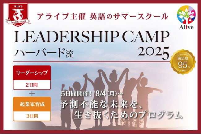 小学生が 、AI を活用して起業を体験！夏休み特別プログラム「アライブのリーダーシップ＆起業家育成キャンプ」を英語で開催します【名古屋・8/4～8/8】