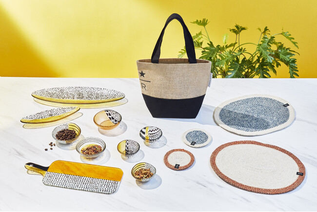 スターバックス リザーブ(R)　ロースタリー 東京　“涼”をまとう色鮮やかな夏の新作が7月2日より登場　アフリカの文化や手仕事が光るガラスと自然素材のダイニングアイテムを展開