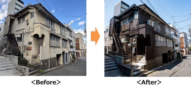 ジェクトワン、空き家事業「アキサポ」において、全室空き部屋となった品川区荏原の築63年のアパートをインダストリアルスタイルの小規模オフィス「Taisei Base（タイセイベース）」として再生