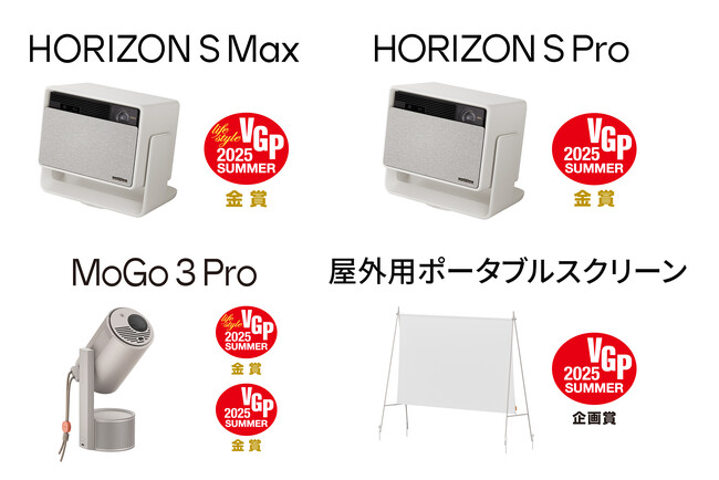 スマートプロジェクターブランド「XGIMI（エクスジミー）」が国内最大級AV機器アワード「VGP2025SUMMER」にてブランドとして企画賞、各製品が金賞を受賞