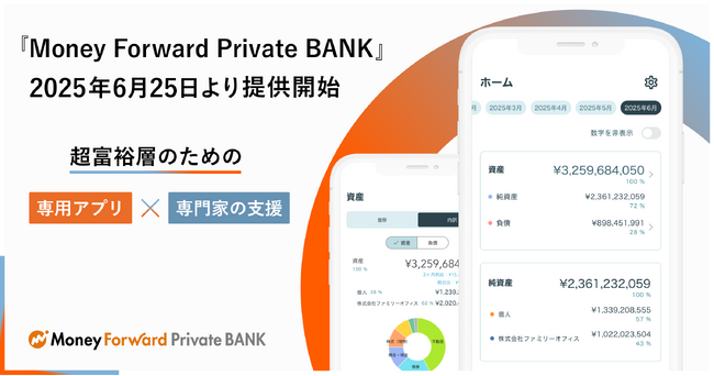 マネーフォワードプライベートバンク、超富裕層のための資産管理プラットフォーム『Money Forward Private BANK』を2025年6月25日より提供開始