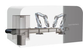 イメージ図：AIによるビン選別自動化ロボット