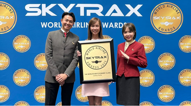 【キャセイ】Skytrax社の「ワールド・ベスト・エアライン」 トップ3に選出、「ワールド・ベスト・エコノミークラス」「ワールド・ベスト・インフライト・エンターテイメント」も獲得
