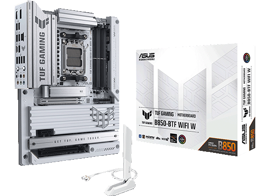 ASUSから、AMD B850チップセット搭載マザーボード『TUF GAMING B850-BTF WIFI W』発売