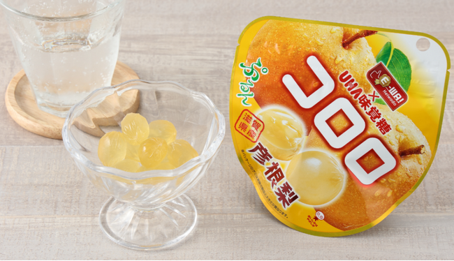 【平和堂】平和堂こだわりブランドE-WA!　新商品　彦根梨果汁を使った「E-WA! UHA味覚糖コロロ彦根梨」が新登場