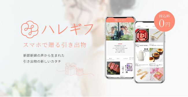 新郎新婦の声から生まれた、「持ち込み料0円」で叶える新しいカタチの引き出物サービス「ハレギフ」
