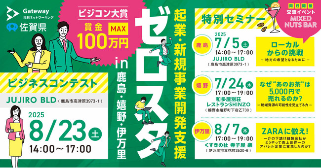 ゼロスタ2期目のエリアは鹿島!特別セミナーとビジネスプランコンテスト開催します!