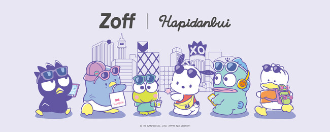 メガネブランドZoffとサンリオの人気キャラクターユニット『はぴだんぶい』との初コラボレーションアイウェアコレクション「Zoff｜はぴだんぶい」が登場