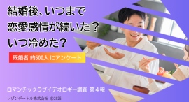 結婚後、いつまで妻/夫に恋愛感情が続いた?いつ冷めた?──ロマンチックラブイデオロギー調査(第4報) 結婚後、いつまで妻/夫に恋愛感情が続いた?いつ冷めた?──ロマンチックラブイデオロギー調査(第4報)