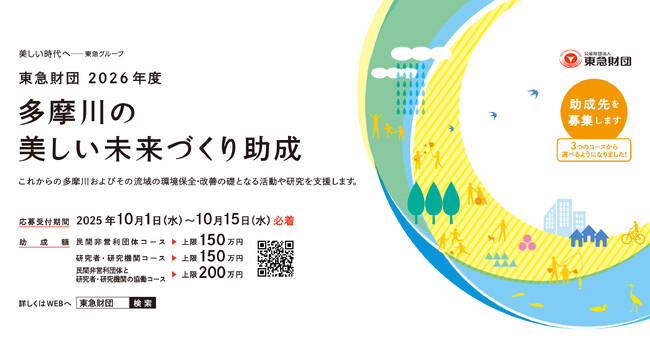 「多摩川の美しい未来づくり助成」 の募集は10月1日スタート