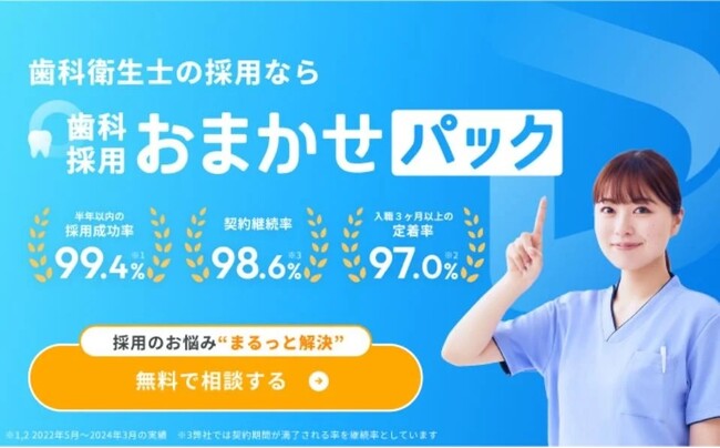 歯科医院向け採用代行サービス「歯科採用おまかせパック」導入医院が300件突破!