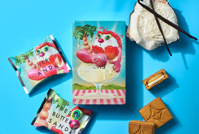 【期間限定】「PRESS BUTTER SAND」×「ArtSticker」第1弾はアーティスト・nico itoとのコラボ商品「バターサンド〈バニラココナッツ〉」を7月1日(火)より販売開始