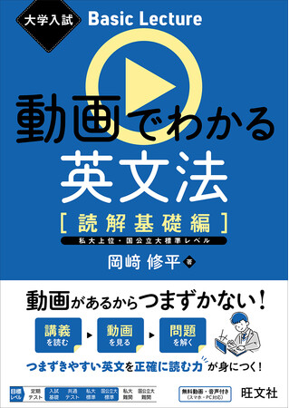 〈書籍×動画〉のハイブリッド参考書「大学入試Basic Lecture」シリーズから『動画でわかる英文法［読解基礎編］』を7月2日(水)に刊行！