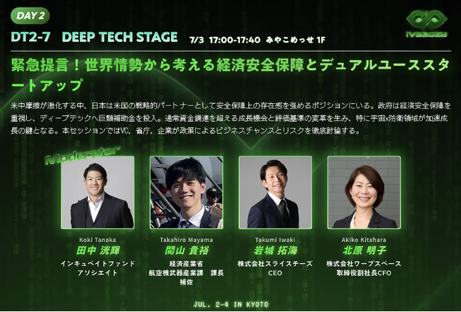 弊社代表が「IVS2025 Kyoto Deep Tech Stage」に登壇 経済安全保障×サイバーセキュリティで“サプライチェーン対策”の課題を提言