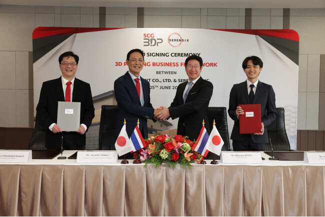 3Dプリンター住宅のセレンディクス、タイ素材大手SCGと業務提携
