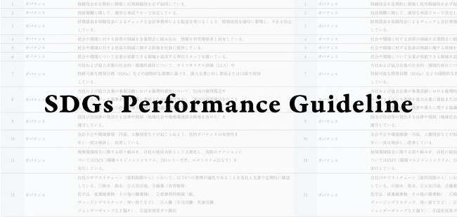 CFCLが策定したSDGs Performance Guidelineを全面刷新 - VOL.9 Collectionレポートと共に一般公開 -