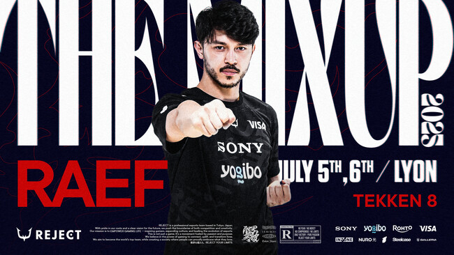 プロeスポーツチーム「REJECT」TEKKEN部門のRaefが『THE MIXUP 2025』に出場