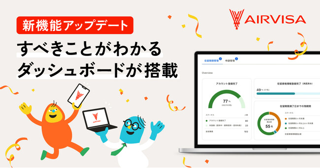 ビザ（在留資格）の管理・申請ができるオンラインサービス「AIRVISA」に新機能を追加！