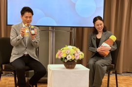 ミツカン中埜社長_石井アナ対談_公式写真 ミツカン中埜社長_石井アナ対談_公式写真