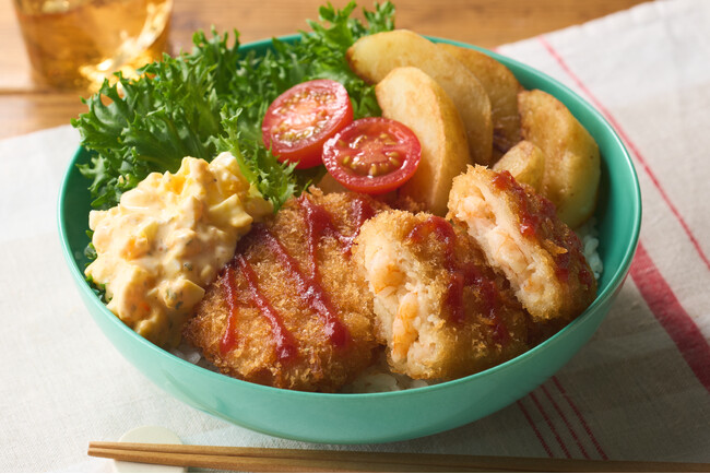 モスの「海老カツバーガー」をヒントにしたミールキットKit Oisix「BBQ＆タルタルで！海老カツボウル」