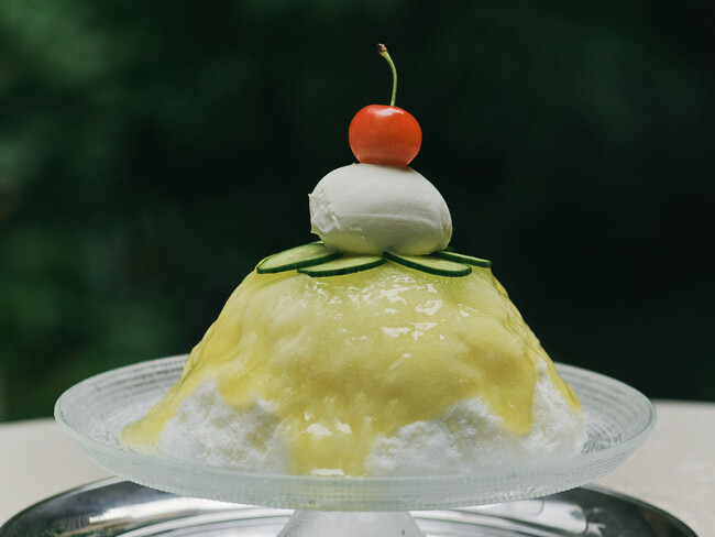 フレンチシェフが考案、アートギャラリーで味わえる本格かき氷。新メニュー「完熟メロンソーダの氷」を期間限定で提供