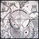 【サムサラの森】size：1454×1454mm