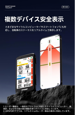 「見える」から「察知する」へ。iGPSPORT SR mini レーダー尾灯で、安全な未来の通勤を。