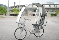 自転車用の屋根「雨よけ日よけドーム」を開発しました