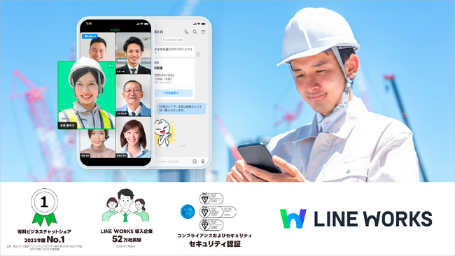 「LINE WORKS Vision」と「Drive Plus」が国土交通省の新技術情報提供データベースシステム「NETIS」の「LINE WORKS」に追加