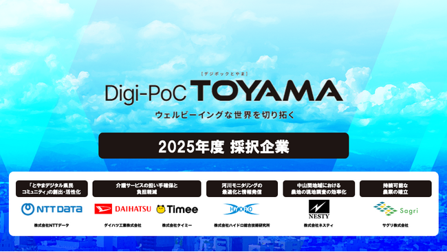 事業共創カンパニーRelic、北陸銀行と共同推進する富山県の「Digi-PoC TOYAMA」実証実験プロジェクトにおいて6社の採択が決定