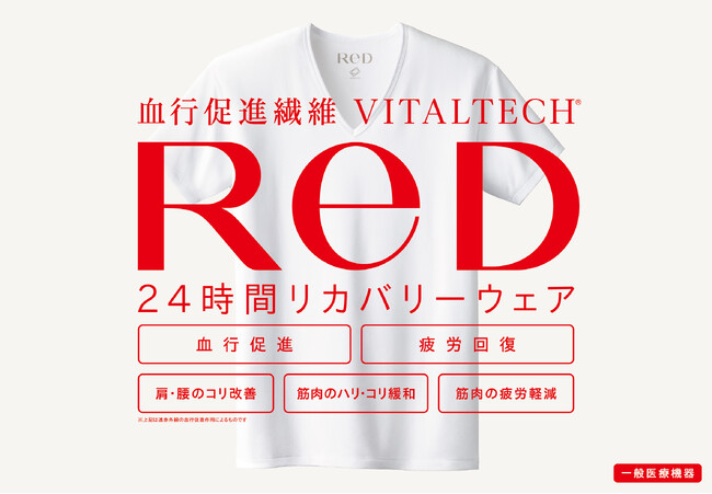 24 時間リカバリーウェア「ReD（レッド）」いよいよ発売！7 月10 日（木）より販売開始