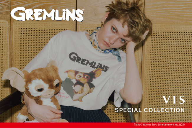 【VIS】いたずら好きな“ギズモ”がTシャツに！1984年公開のファンタジー映画『グレムリン』とのスペシャルコラボアイテムが登場