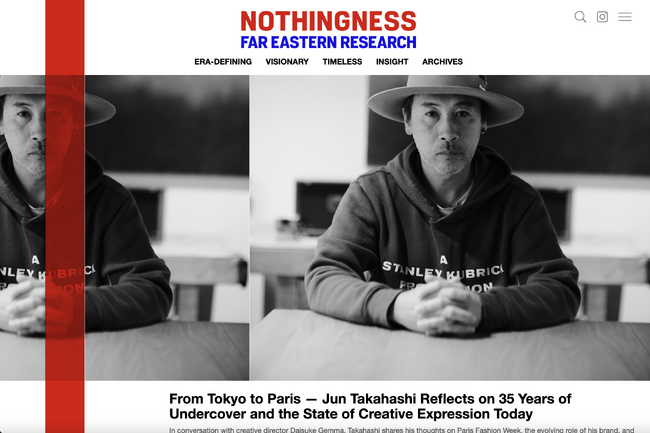 パリコレで正式ローンチ、東京発のグローバルメディア「NOTHINGNESS」が始動