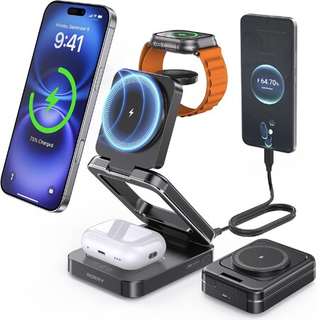 【47％OFFで登場】新世代ワイヤレススタンド型モバイルバッテリー「RORRY D17」がプライムデー特別価格で新発売！