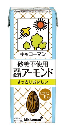 キッコーマン豆乳「砂糖不使用」シリーズの新商品！「キッコーマン 砂糖不使用 豆乳飲料 アーモンド」新発売！