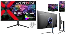 JAPANNEXTが31.5インチ VAパネル採用 昇降式多機能スタンドを搭載した4K液晶モニターを42,980円で7月11日(金)に発売 JAPANNEXTが31.5インチ VAパネル採用 昇降式多機能スタンドを搭載した4K液晶モニターを42,980円で7月11日(金)に発売