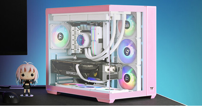 ピラーレスデザインのPCケース、Thermaltake社製「View 380 TG ARGB Bubble Pink」「View 270 Plus TG ARGB Bubble Pink」を発表