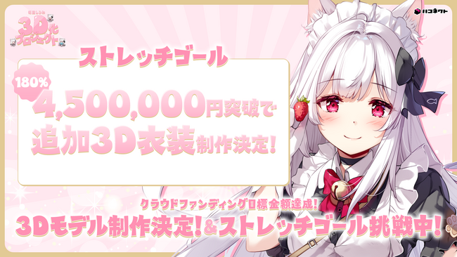VTuber「明堂しろね」3D化クラウドファンディング開始25分で目標金額を達成！【VTuber事務所ハコネクト】