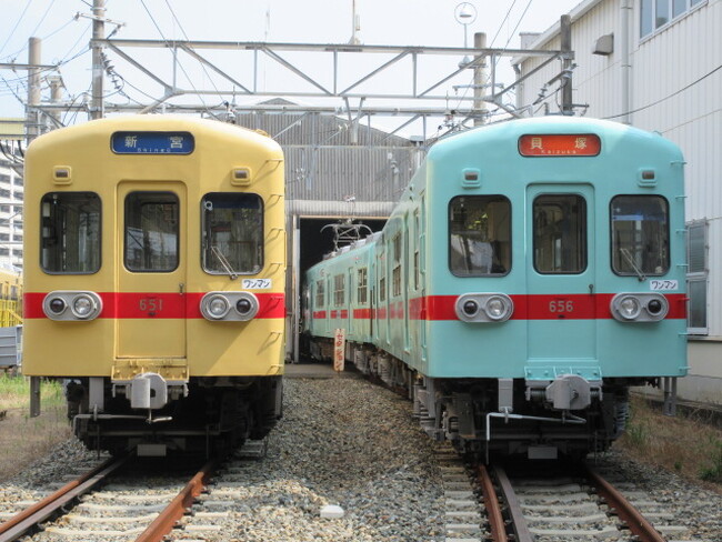 貝塚線600形を「アイスグリーン」に復刻塗装します