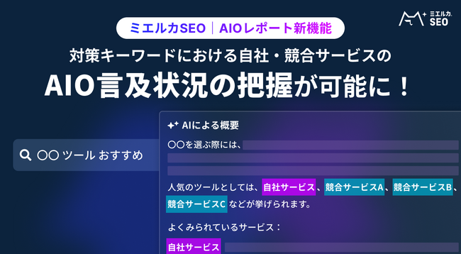 AIOレポートに新機能搭載！AI Overviews内での自社・競合の言及状況を確認可能に