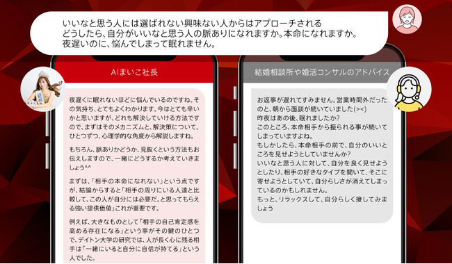 【世界初※】「また今日もマッチングしなかった...」婚活迷子を救済！世界大会優勝者の脳内思考を完全再現した究極のAI婚活パートナー「AIまいこ社長」を(株)SMART BRIDALがリリース