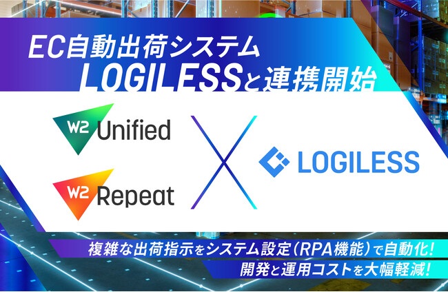 W２、EC自動出荷システムを提供するロジレスとAPI連携を開始