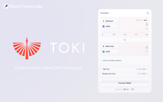 Slash Fintechが、クロスチェーンブリッジ「TOKI」と共同でGalxe OATキャンペーンを実施！クロスチェーン×ステーブルコイン決済のマスアダプション推進へ
