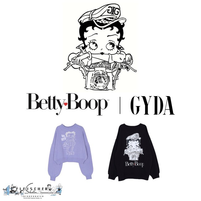 「GYDA（ジェイダ）」「BETTY BOOP(TM)(ベティー ブープ(TM)）」 とのコラボレーションアイテムを7月18日(金)に予約販売開始