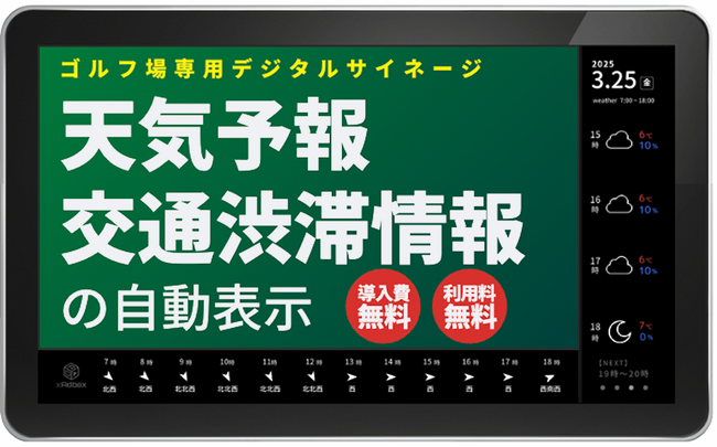 【ゴルフ場様向け】天気・交通渋滞情報をリアルタイムで可視化！