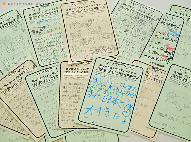 ありがとう！パンダファミリー　“また会いたい”キモチ １９，６１７通が集まりました！たくさんの想いを寄せていただきありがとうございました