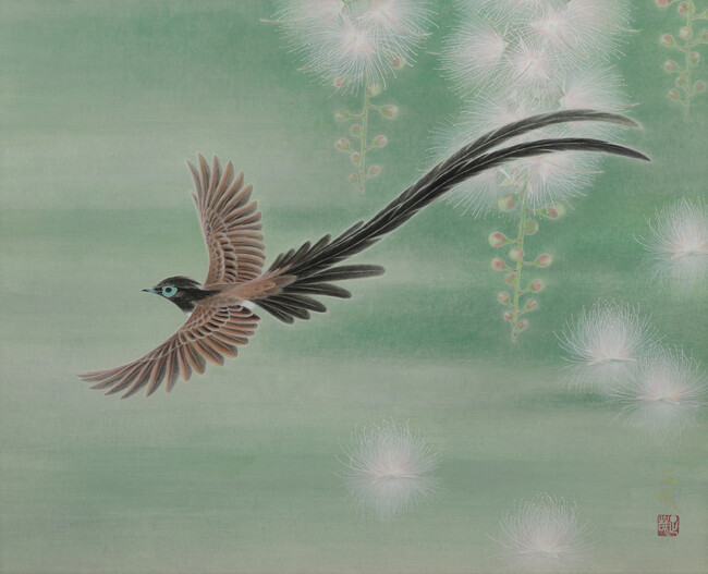 【阪神梅田本店】日本画家・上村淳之に師事し、美しき日本の四季の中で気高く生きる鳥たちや彩りを誇る花々の世界を表現する、大森正哉の個展を開催します。